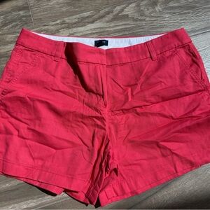 J. Crew Bright Red Women's Flat-Front Shorts